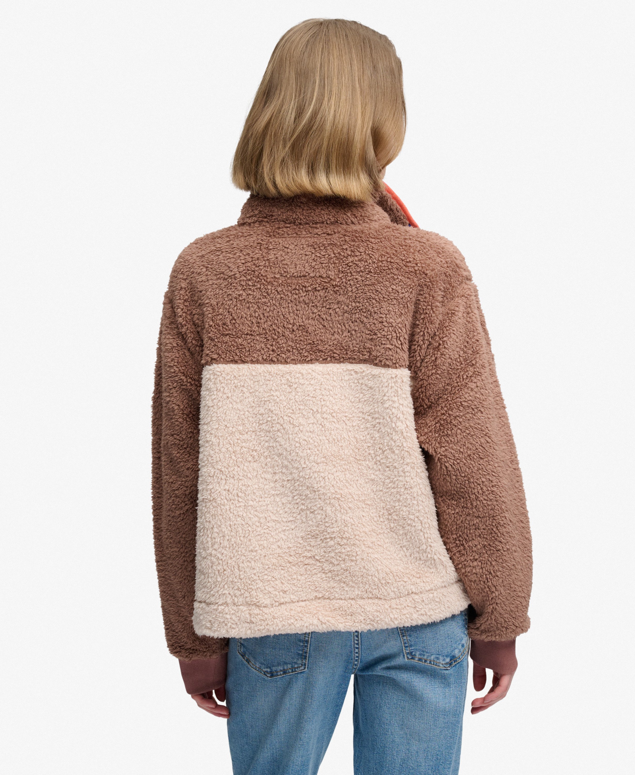 womens Super Soft Mash Up Teddy Fleece in Nutmeg Spice Brown