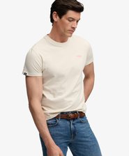 Camiseta con Logo Apilado Bordado Essential