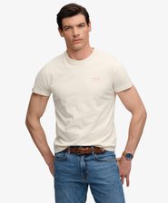 Camiseta con Logo Apilado Bordado Essential