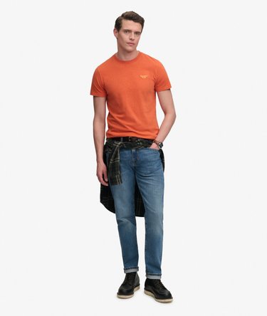 T-shirt con Logo Serif Essential Ricamato Image 3