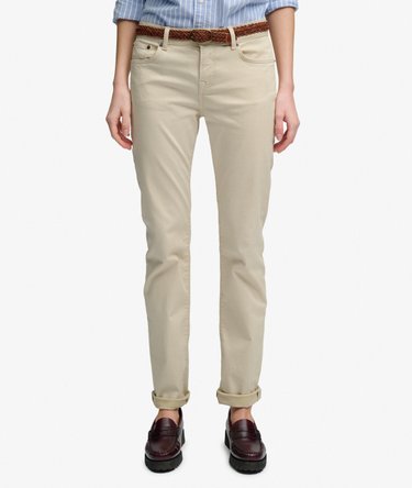 Keskikorkeat Slim Sateen -housut Image 3