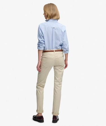 Keskikorkeat Slim Sateen -housut Image 6