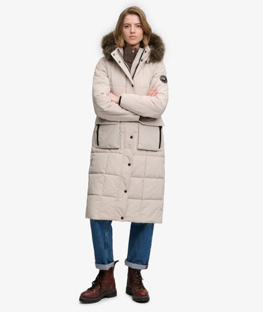 Everest Longline Puffer Coat Image 5