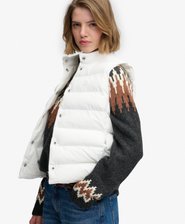 Gilet Matelass&eacute; Boutons-Pression Coupe Ajust&eacute;e