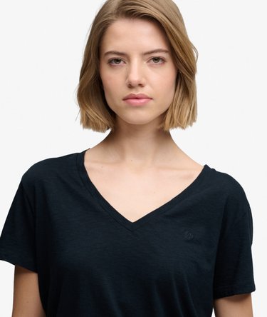 Studios Slub T-shirt med broderi Image 4