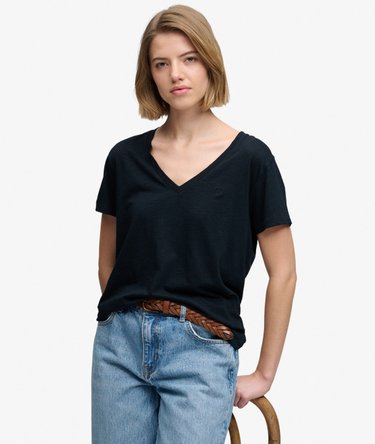 Studios Slub T-shirt med broderi Image 2