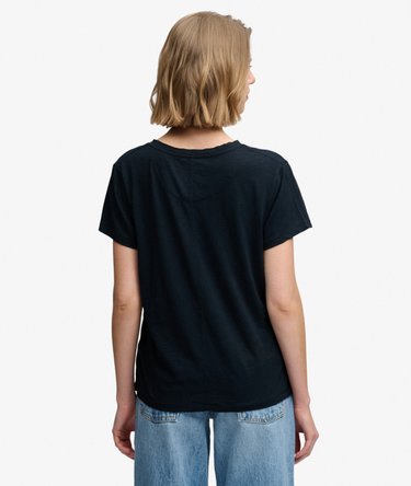 Studios Slub T-shirt med broderi Image 5