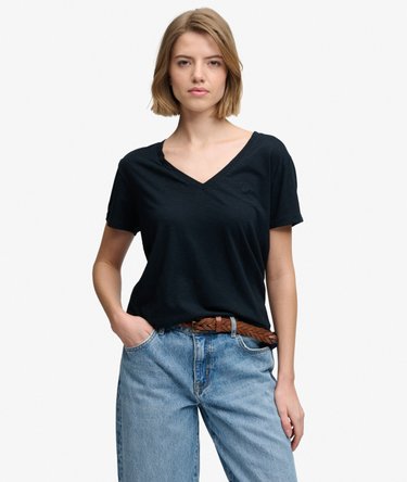 Studios Slub T-shirt med broderi Image 1