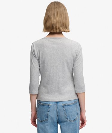 Athletic Essentials Pointelle Half Sleeve Top Image 5