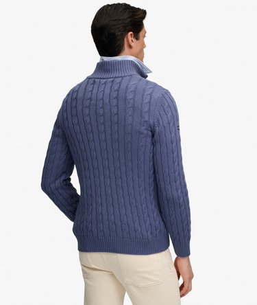Pull Preppy Cotton Cable Half Zip coupe ajust&eacute;e Image 5