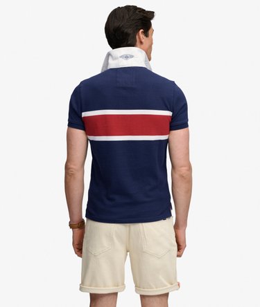 Double Emblem Jersey Short Sleeve Rugby Polo Top Image 5