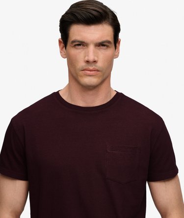 Klassisk T-shirt med Lomme i Bomuld og H&oslash;r Image 4