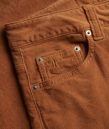 Pantalon en Velours C&ocirc;tel&eacute; Baggy Taille Moyenne Image 7