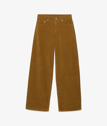 Pantalon en Velours C&ocirc;tel&eacute; Baggy Taille Moyenne Image 9