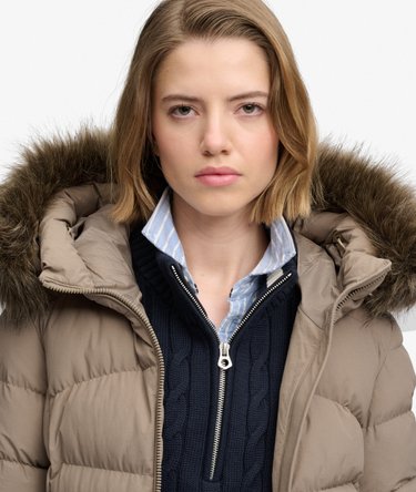 Chaqueta Fuji Acolchada con Capucha de Pelo Sint&eacute;tico Image 4