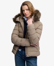 Chaqueta Fuji Acolchada con Capucha de Pelo Sint&eacute;tico