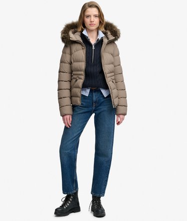 Chaqueta Fuji Acolchada con Capucha de Pelo Sint&eacute;tico Image 3