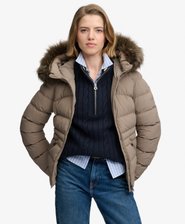 Chaqueta Fuji Acolchada con Capucha de Pelo Sint&eacute;tico