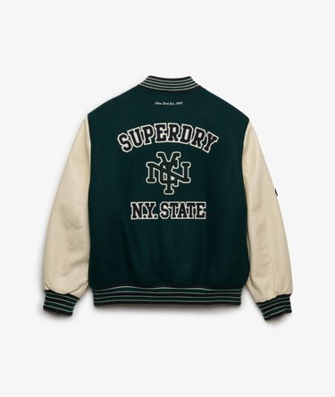Patched Varsity Bomberjack Image 9