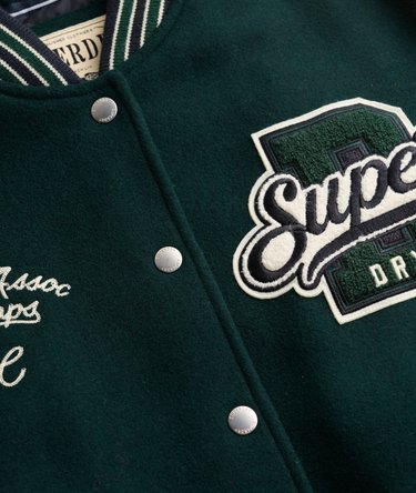 Patched Varsity Bomberjack Image 7
