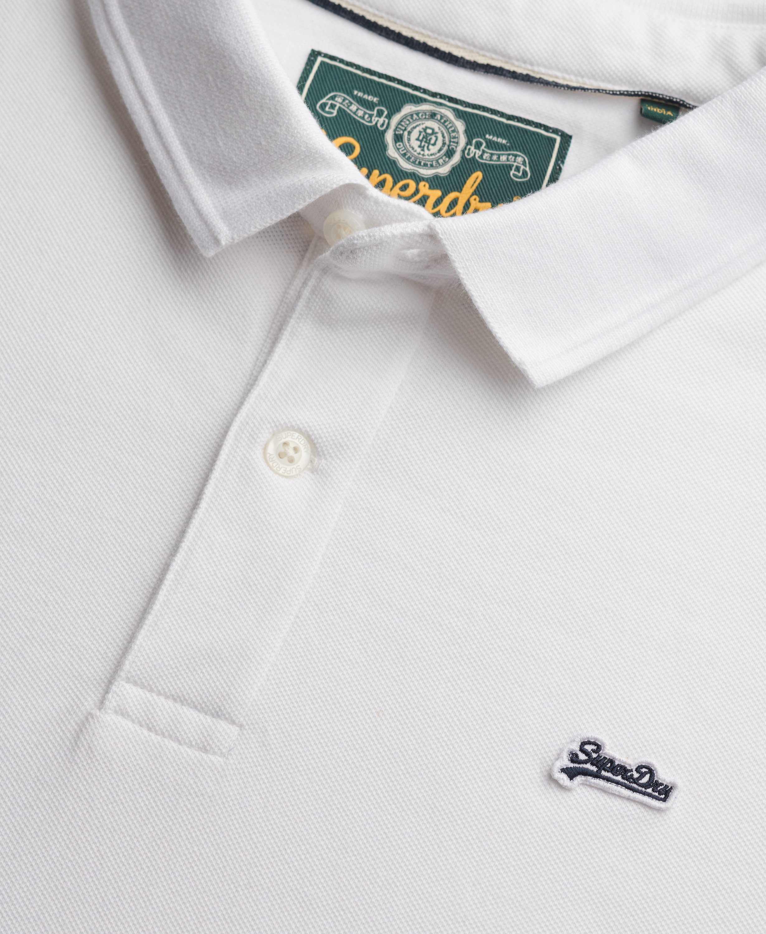 mens Classic Pique Polo Shirt in OPTIC | Superdry US