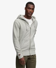 Sweat &agrave; capuche zipp&eacute; Logo Essential mi-bross&eacute;