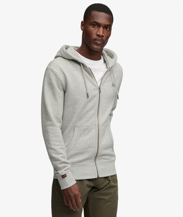 Essential Logo Half Brushed Zip Hoodie Image 2