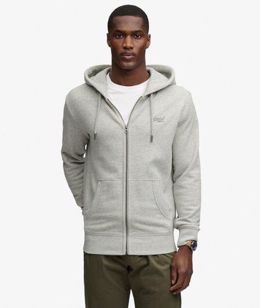 Essential Logo Half Brushed Zip Hoodie Image 5