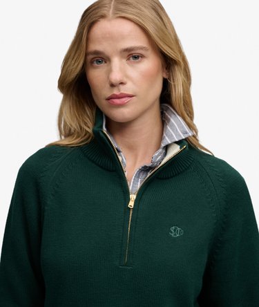 Classic Cotton Strickpullover mit Rei&szlig;verschluss Image 4