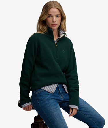 Classic Cotton Strickpullover mit Rei&szlig;verschluss Image 2