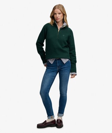 Classic Cotton Strickpullover mit Rei&szlig;verschluss Image 3