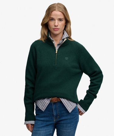 Classic Cotton Strickpullover mit Rei&szlig;verschluss Image 1