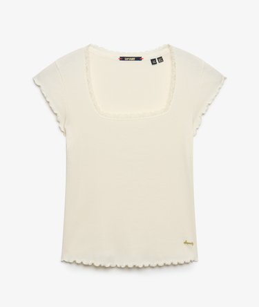 T-shirt Essential Col Carr&eacute; Manches Courtes Image 6