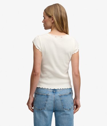 T-shirt Essential Col Carr&eacute; Manches Courtes Image 5