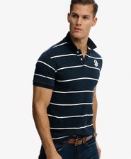 Vintage Stripe Jersey Polo Shirt