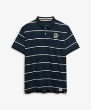 Vintage Stripe Jersey Polo Shirt