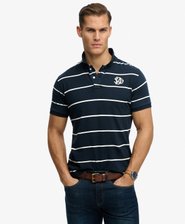 Vintage Stripe Jersey Polo Shirt