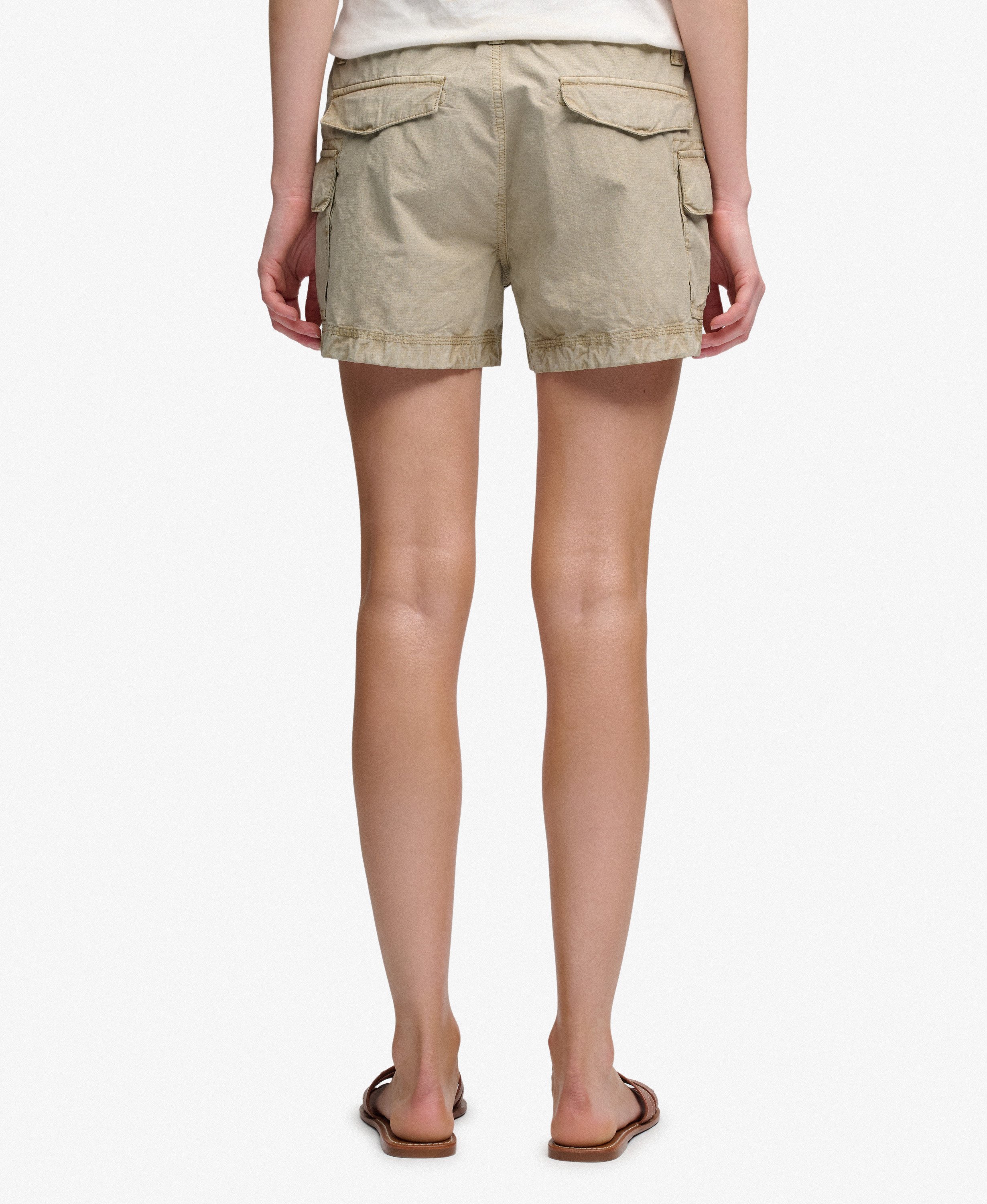 womens Cargo Hot Shorts in Stonewash Taupe Brown | Superdry CA-EN