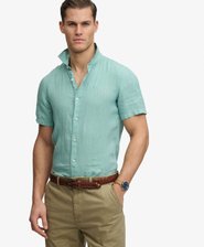 Camicia in Lino Vacation con Logo Ricamato