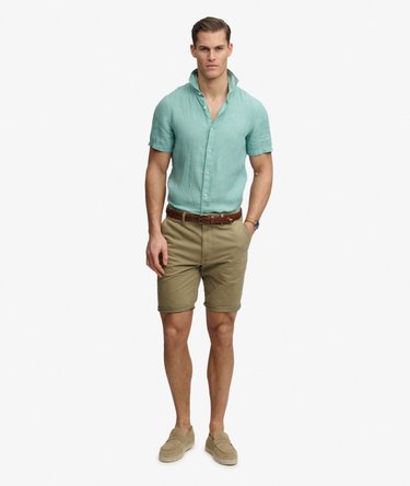 Camicia in Lino Vacation con Logo Ricamato Image 3