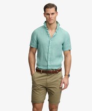 Camicia in Lino Vacation con Logo Ricamato