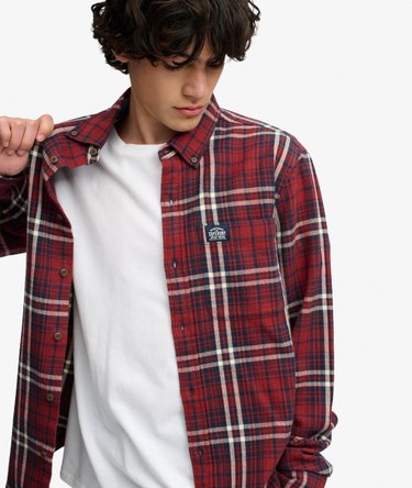 Lang&aelig;rmet Bomulds Lumberjack Skjorte Image 1