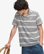 Vintage Stripe Jersey Polo Shirt