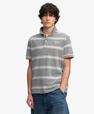 Vintage Stripe Jersey Polo Shirt