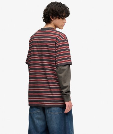 Oversized T-Shirt mit Streifen Image 5