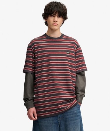 Oversized T-Shirt mit Streifen Image 1