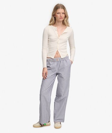 Pantalon Ray&eacute; en Coton Image 1