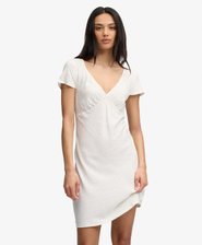 Printed Sweetheart Short Sleeve Mini Dress