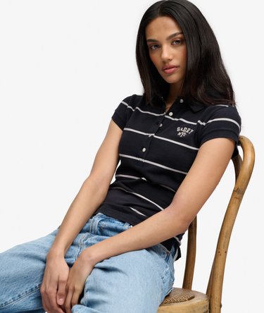 Athletic Essentials Stripe Jersey Polo Shirt Image 2