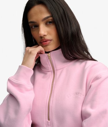 Pull &agrave; demi-zip avec logo brod&eacute; Essential Image 4